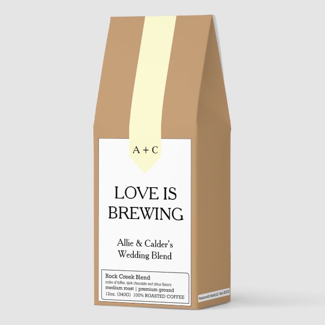 Custom Coffee Wedding Favor - Guest Gifts (Front)