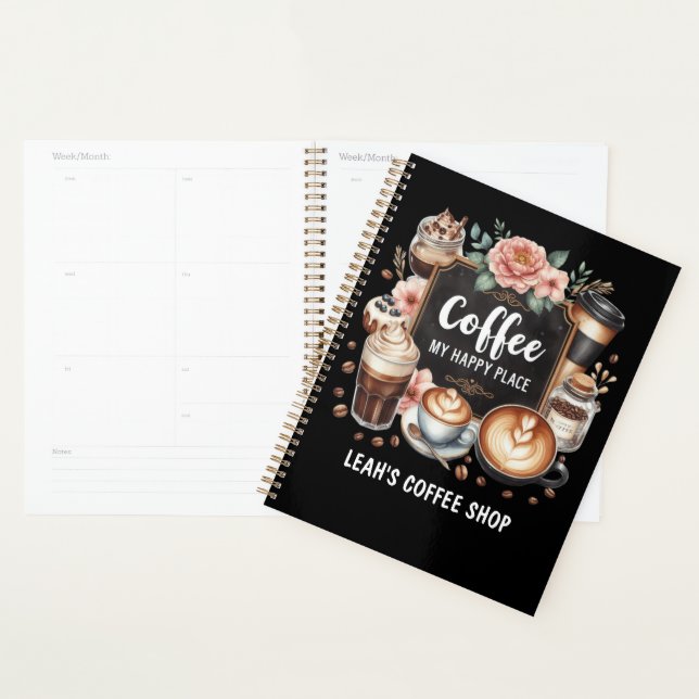 ☕Custom Coffeecore Kitchen Cafe Coffee Happy Place Planner (Display)