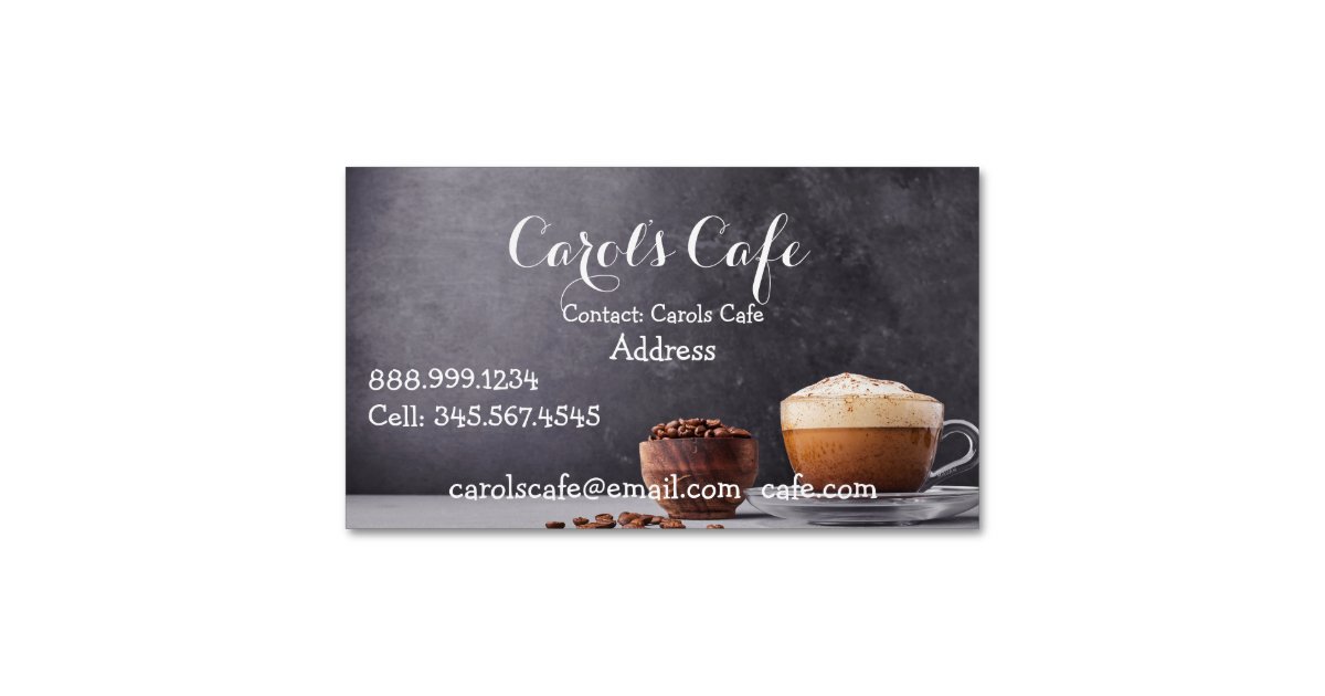 Custom Coffeehouse Cafe Coffee Shop Business Card | Zazzle
