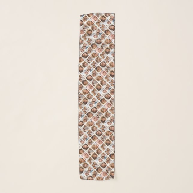Custom Collage 12 Photo - All Over Pattern Scarf (Front)