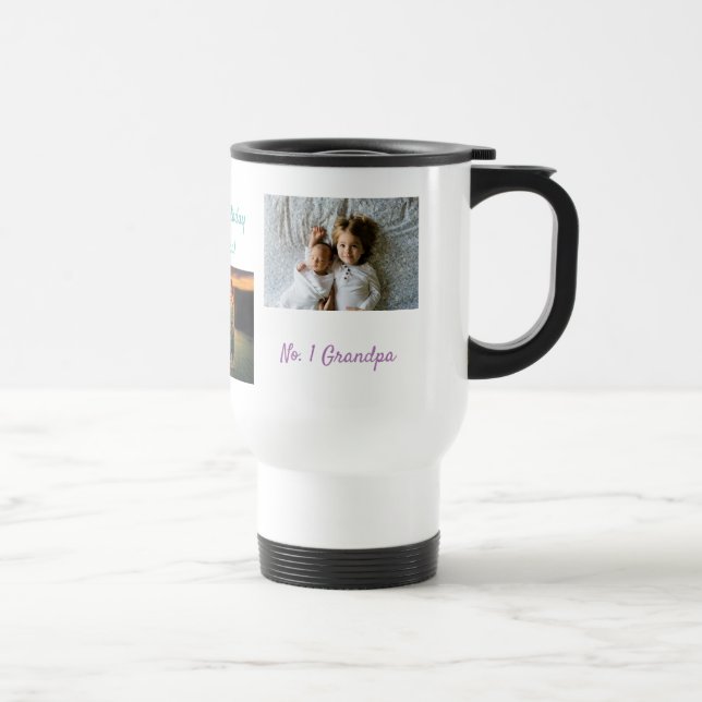 Custom Collage 3 Photo Personalized Grandma Travel Mug (Right)
