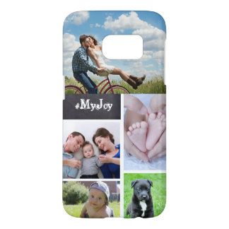 Custom Collage 5 Photos, chalk letters Samsung Galaxy S7 Case