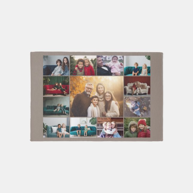 Custom Collage - Center Photo - 13 Photo - kitchen Rug (Front)
