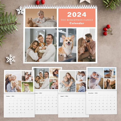 Custom Collage Modern Family _ 40 Photo 2024 Calendar