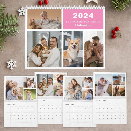Custom Collage Modern Family _ 40 Photo 2024 Calendar