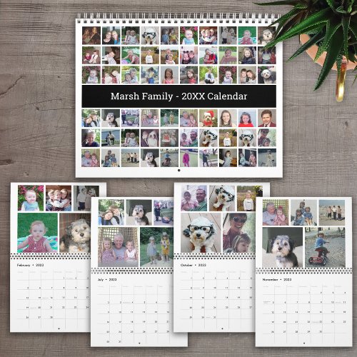 Custom Collage Modern Family _ 60 Photo 2024 Calendar