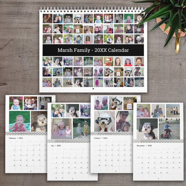 Custom Collage Modern Family - 60 Photo Calendar (Creator Uploaded)