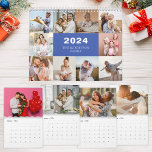 Custom Collage Modern Family Photo 2024 Calendar<br><div class="desc">Custom Collage Modern Family Photo 2024 Calendar. Add your favourite photos and create perfect calendar for 2024 year!</div>