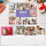 Custom Collage Modern Family Photo 2024 Calendar<br><div class="desc">Custom Collage Modern Family Photo 2024 Calendar. Add your favourite photos and create perfect calendar for 2024 year!</div>