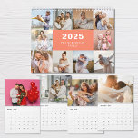 Custom Collage Modern Family Photo 2025 Calendar<br><div class="desc">Custom Collage Modern Family Photo 2025 Calendar. Add your favourite photos and create perfect calendar for 2025 year!</div>