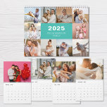 Custom Collage Modern Family Photo 2025 Calendar<br><div class="desc">Custom Collage Modern Family Photo 2025 Calendar. Add your favourite photos and create perfect calendar for 2025 year!</div>