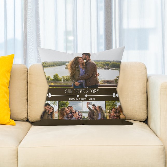Custom Collage Photo Romantic Throw Pillow (Creator Uploaded)