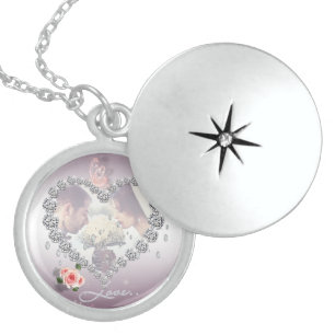 Custom Collar with Heart-Shape Photo Locket Necklace