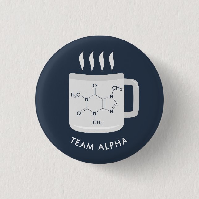 Custom College Chemistry Lab Staff Name Button (Front)