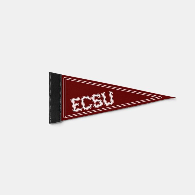 Custom College Dark Red Pennant Flag (Front)