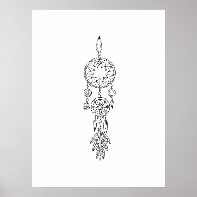 Custom College Dreamcatcher Coloring Poster (Front)