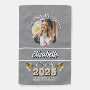 Custom College Grad Flag 2025 - Personalized Photo