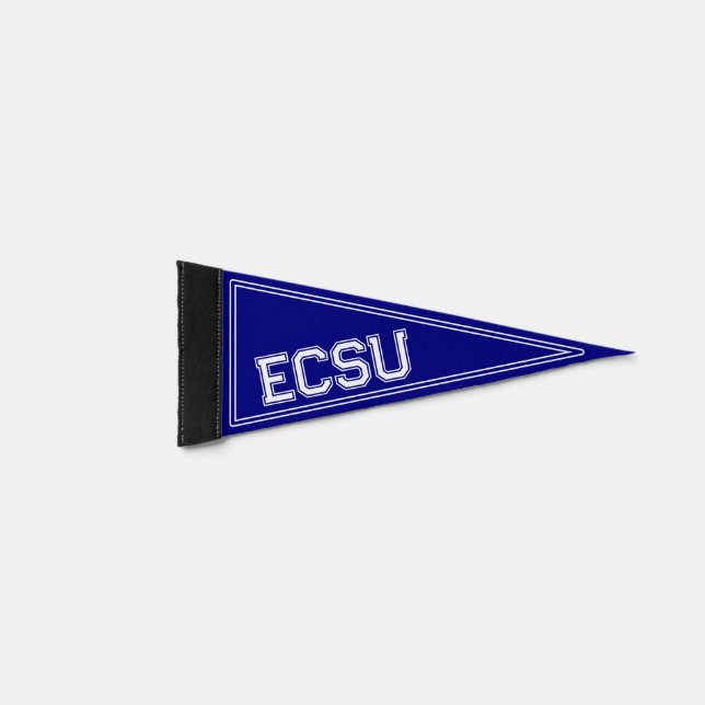 Custom College Navy Blue Pennant Flag (Front)