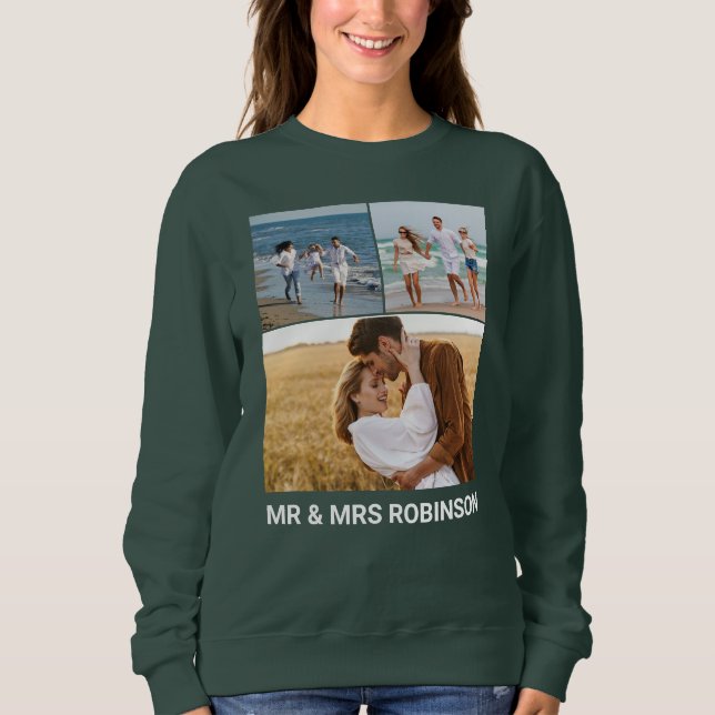 Custom College Photo & Name Personalized Womens Sweatshirt (Front)