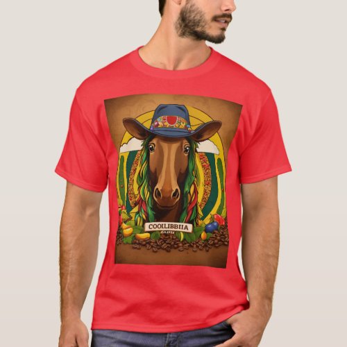 Custom Colombian Coffee Logo T_Shirt Designs