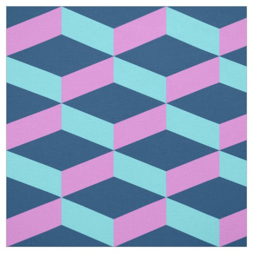 Custom color 3D square geometric print pattern Fabric