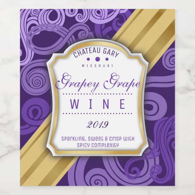 Custom color abstract fruit shrub cider vinegar wine label (Single Label)