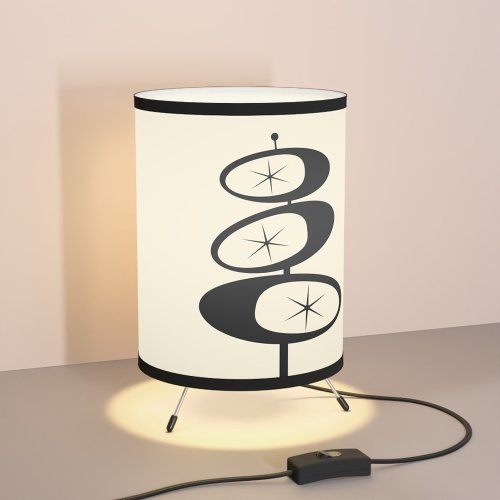 Custom Color ACCENT LAMP _ Retro Atomic Age Print 