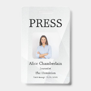 Custom Color Add Logo Photo Photographer Press Bad Badge