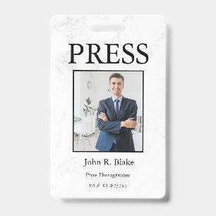 Custom Color Add Logo Photo Photographer Press Bad Badge