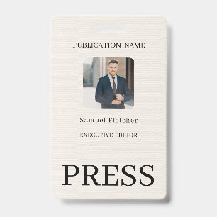 Custom Color Add Logo Photo Photographer Press Bad Badge
