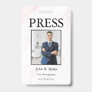 Custom Color Add Logo Photo Photographer Press Bad Badge