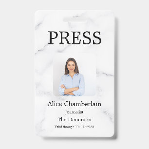 Custom Color Add Logo Photo Photographer Press Bad Badge