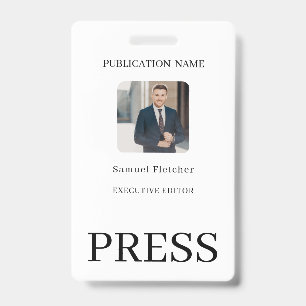 Custom Color Add Logo Photo Photographer Press Bad Badge