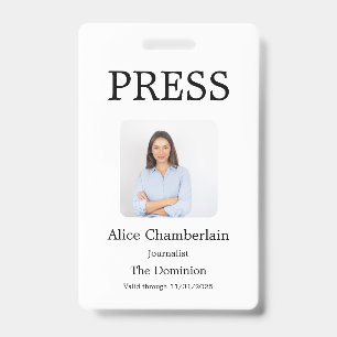 Custom Color Add Logo Photo Photographer Press Bad Badge