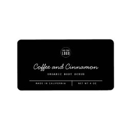 Custom Color Add Logo Script Lines Product Label | Zazzle