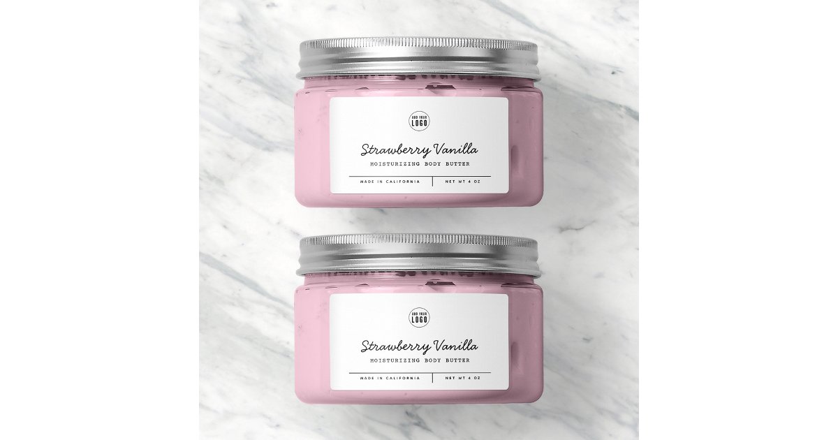Custom Color Add Logo Script Lines Product Label | Zazzle