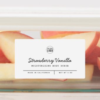 Custom Color Add Logo Script Lines Product Labels | Zazzle