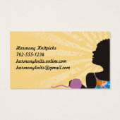 Custom color African American girl crochet yarn (Back)