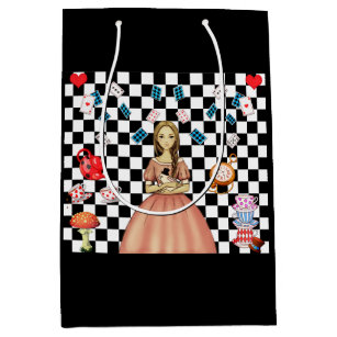 Personalised Alice in Wonderland Tote Bag Gift for Girl Gift 