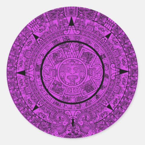 Custom Color Ancient Mayan Calendar Mexico Sticker