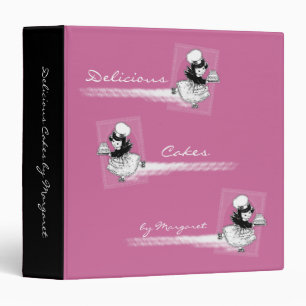 Custom color angel cake baking recipe binder