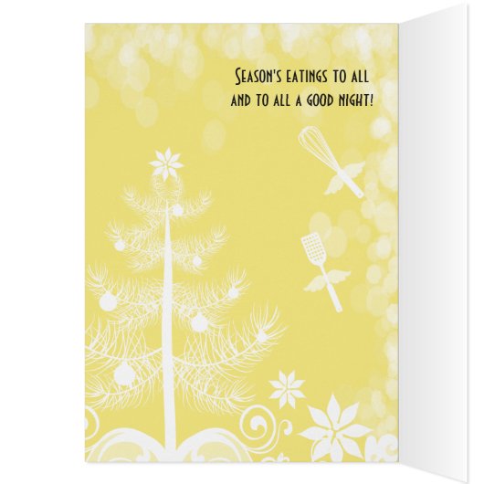 Custom color angel utensils baking Christmas card (Inside (Left))