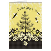 Custom color angel utensils baking Christmas card (Front)