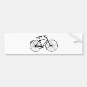 Custom Color Background Vintage Bicycle Bumper Sticker
