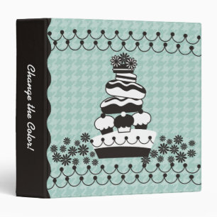 Custom color bakery cake cupcake recipe binder