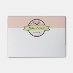 custom color bakery rolling pin whisk baking post-it notes