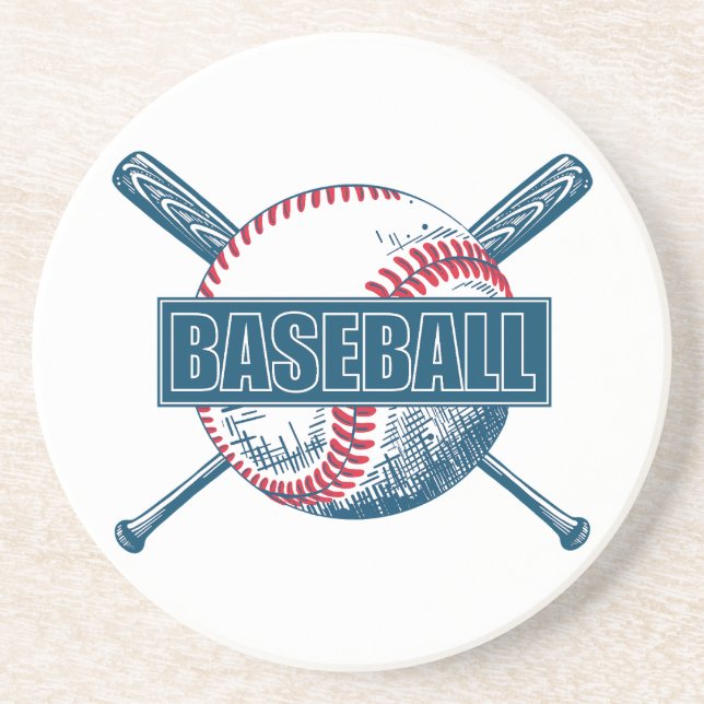 Custom Color Baseball Coaster (Front)
