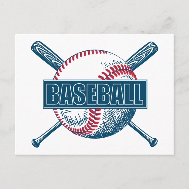 Custom Color Baseball Postcard (Front)