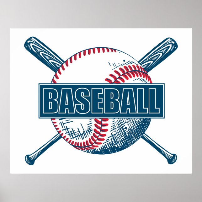 Custom Color Baseball Poster (Front)