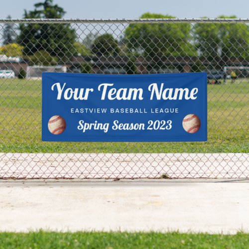 Custom Color Baseball Team Banner